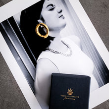 Load image into Gallery viewer, Teuila Fatupaito Irregular Hoop Studs in 18k gold plated stainless steel, front view showing unique organic shape