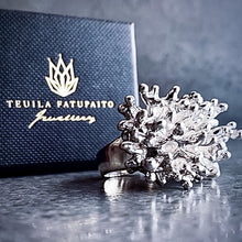 Load image into Gallery viewer, Molten Lustre Silver Ring by 'Teuila Fatupaito' side view