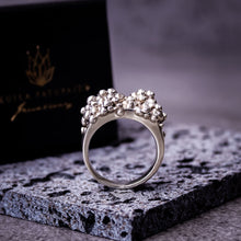 Load image into Gallery viewer, Teuila Fatupaito Plerogyra Ring Series - Signet style in 925 sterling silver, close-up of textured surface detail