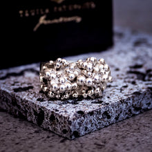 Load image into Gallery viewer, Teuila Fatupaito Plerogyra Ring Series - Signet style in 925 sterling silver with coral-inspired texture, front view.