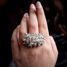 Load image into Gallery viewer, &#39;Teuila Fatupaito&#39; Molten Lustre Ring hand model front detail 
