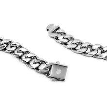 Load image into Gallery viewer, 14mm Silver Miami Flat Cuban Link Chain
